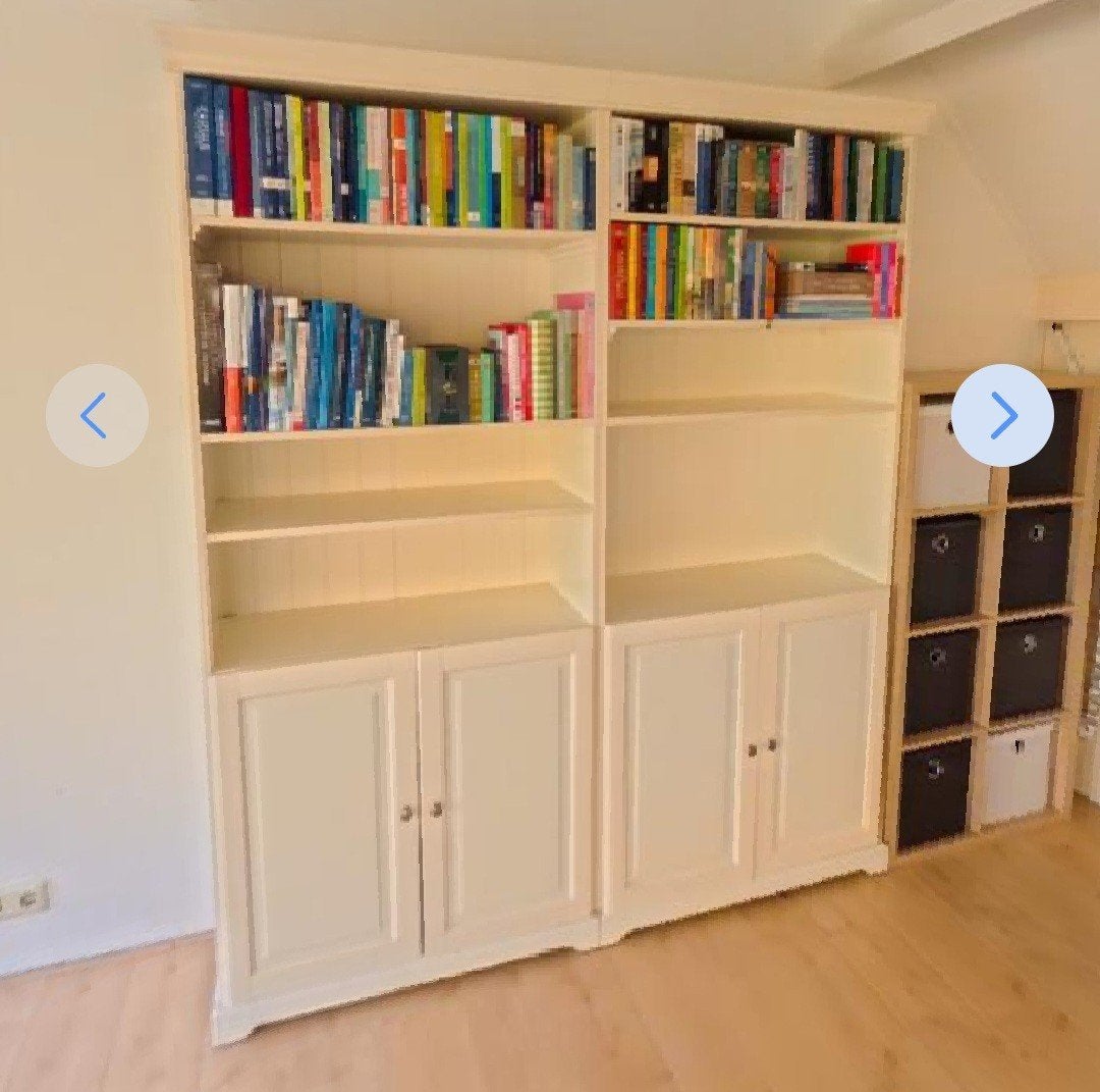 IKEA Billy Oxberg Boekenkast met deuren, Ophalen, 100 tot 150 cm, 200 cm of meer, 25 tot 50 cm