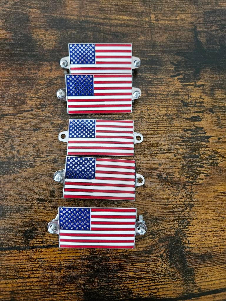 Amerikaanse Vlag Emblemen - voor auto., Ophalen of Verzenden