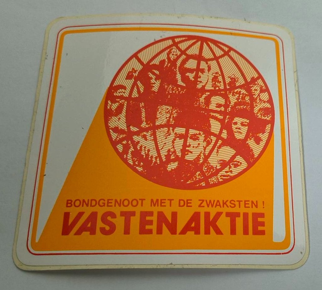 Sticker Vastenaktie bondgenoot met de zwaksten !, Verzamelen, Ophalen of Verzenden, Zo goed als nieuw, Overige typen