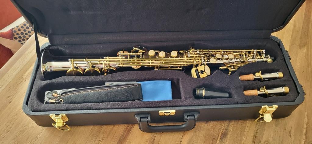 Nieuwe Sopraan Saxofoon incl origineel Vandoren mondstuk, Ophalen of Verzenden, Nieuw, Sopraan