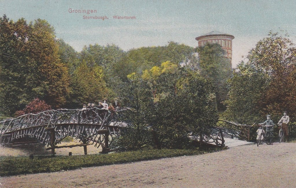groningen 2 x  sterrenberg  watertoren 1900-1918, Verzamelen, Ophalen of Verzenden, Voor 1920, Groningen