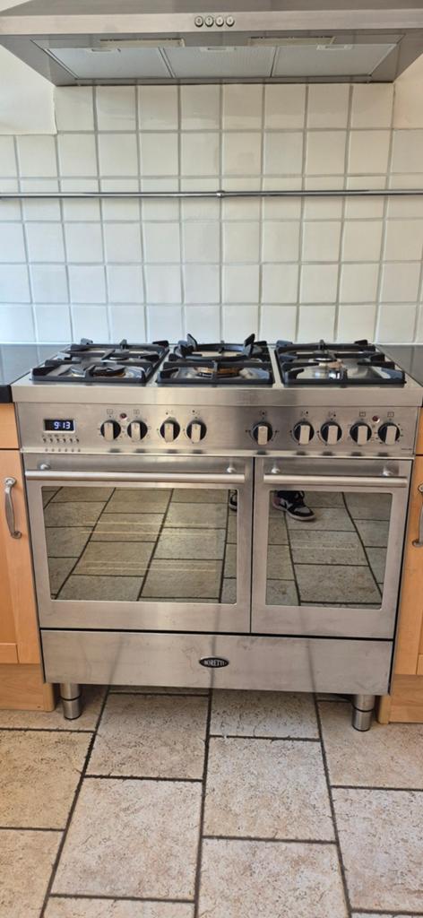 Boretti Fornuis met Dubbele Oven en 6 Gasbranders, Gebruikt, 60 cm of meer, Ophalen of Verzenden, Gas
