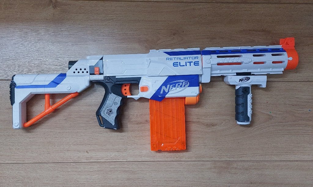 Nerf Retaliator Elite, Ophalen of Verzenden, Gebruikt