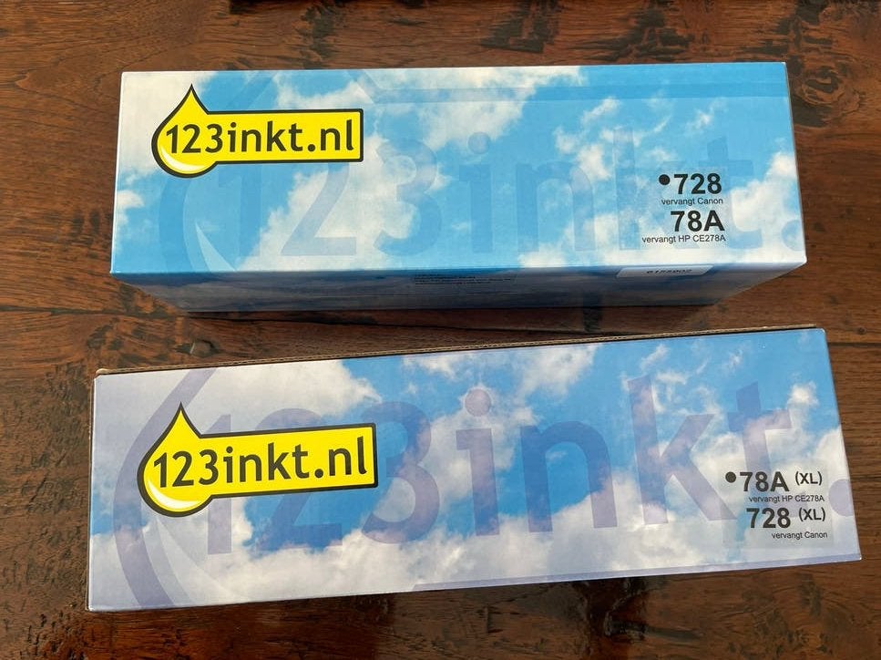 2 stuks 123inkt Toner 78A, Ophalen of Verzenden, Zo goed als nieuw, Toner