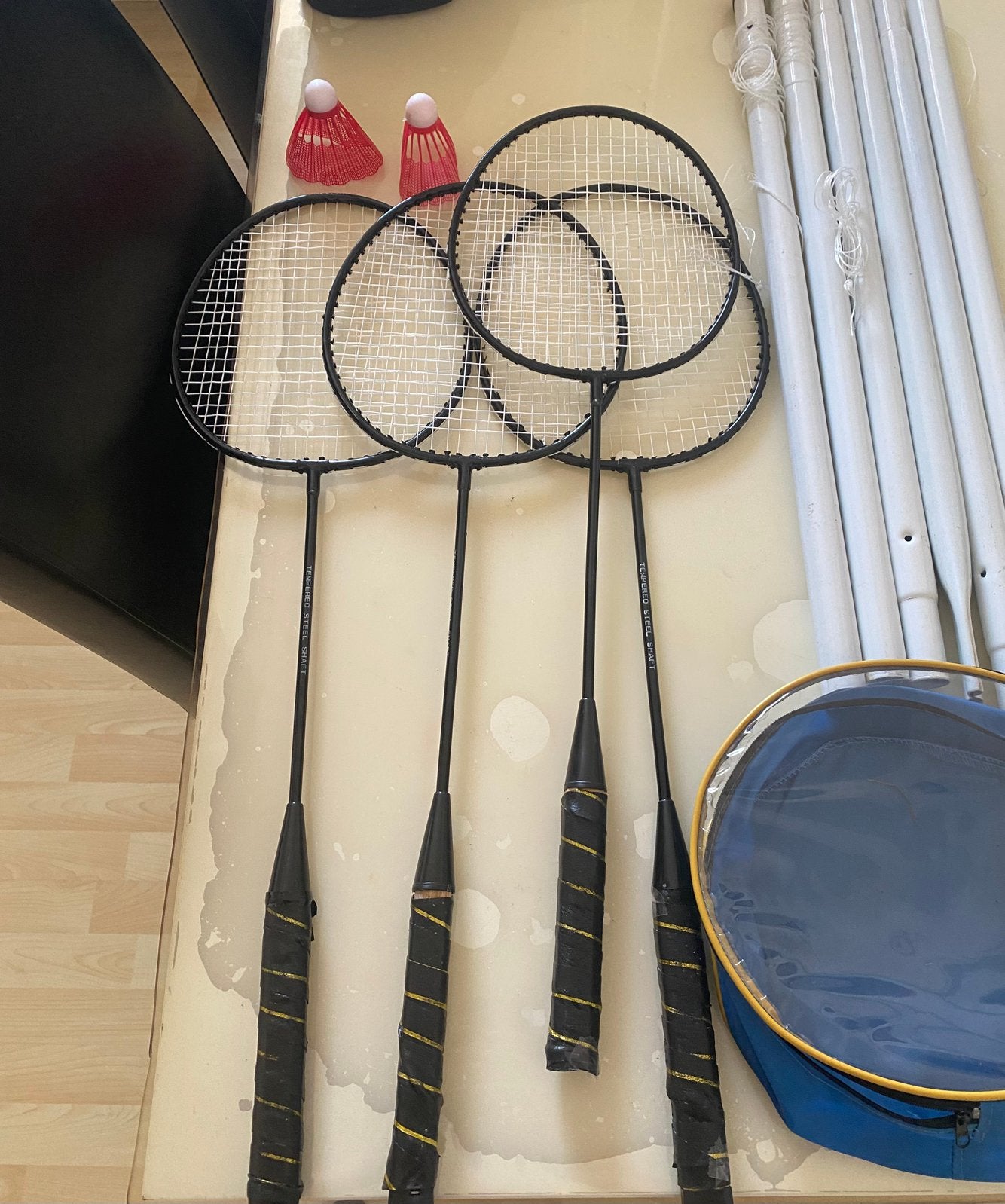 Badminton Set, Sport en Fitness, Badminton, Ophalen, Zo goed als nieuw, Racket(s)
