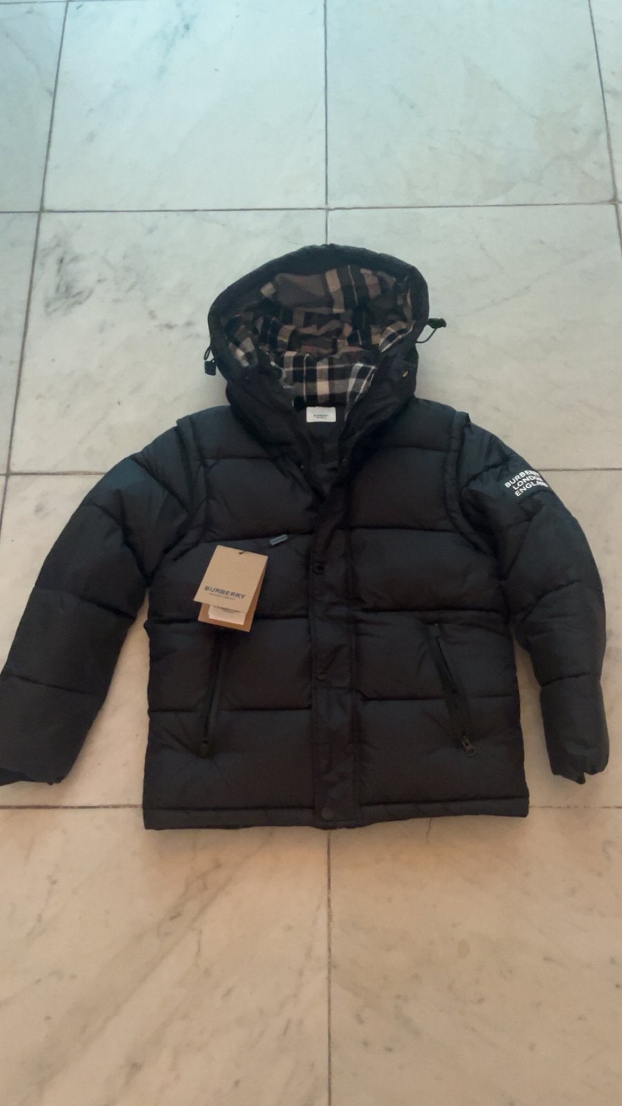 Burberry winter puffer, Ophalen, Nieuw, Maat 48/50 (M), Zwart