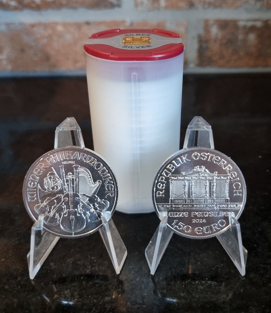 Tube Wiener Philharmonic 20 x 1 oz .999 zilveren munten., Postzegels en Munten, Edelmetalen en Baren, Ophalen of Verzenden, Zilver