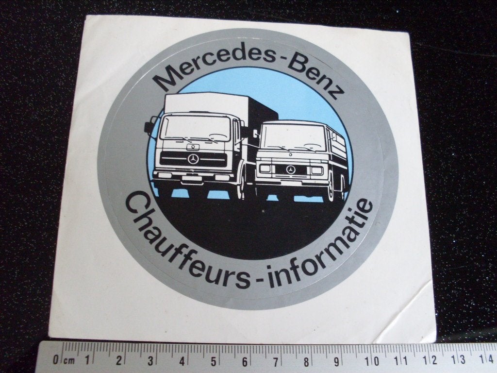 sticker Mercedes-Benz chauffeurs informatie, Verzamelen, Verzenden, Zo goed als nieuw, Auto of Motor