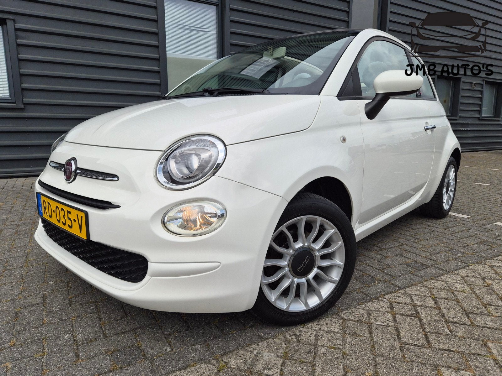 Fiat 500c Twinair 2017, Voorwielaandrijving, Stof, Cabriolet, Wit