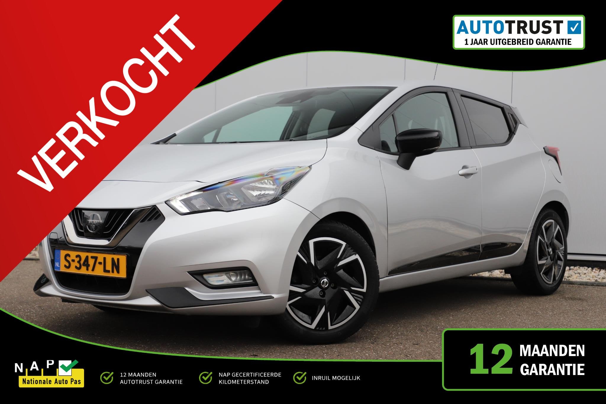 Nissan Micra 1.0 IG-T N-Design Navigatie Carplay Android Air, Voorwielaandrijving, Stof, Euro 6, Met garantie (alle)
