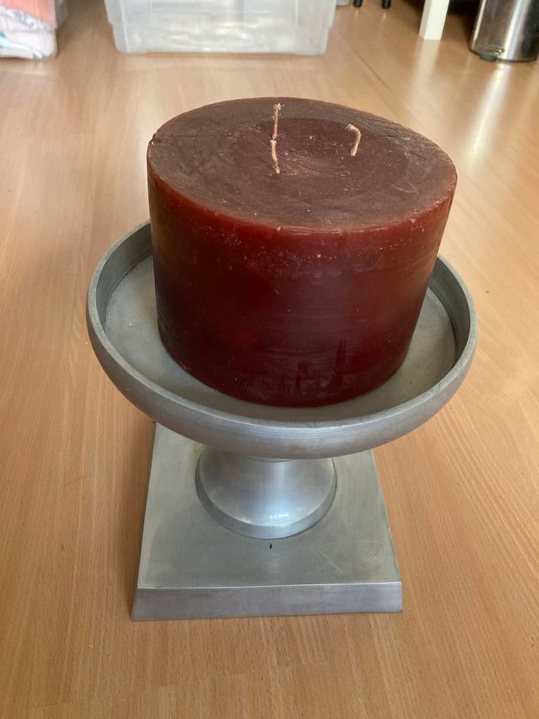 Stijlvolle etagere met kaars - Perfect voor sfeer, Huis en Inrichting, Woonaccessoires | Kandelaars en Kaarsen, Ophalen, Gebruikt