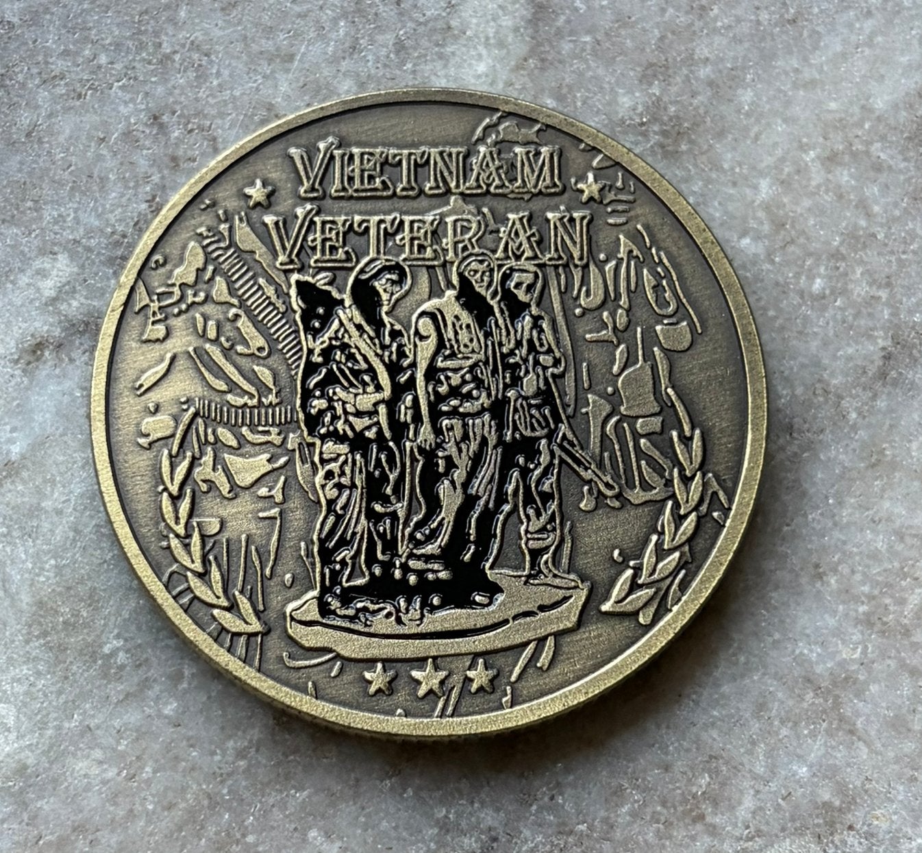 US Army Vietnam war veteran coin, Ophalen of Verzenden, Landmacht, Amerika, Embleem of Badge
