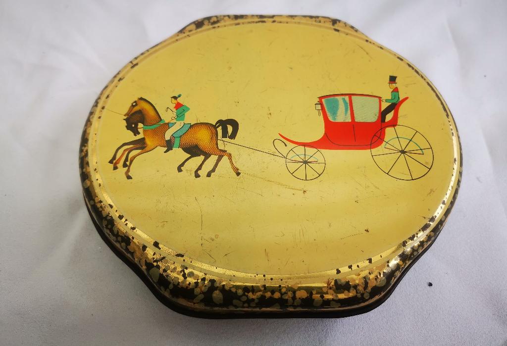 vintage blikken doos ALBERT HEIJN Zaandam koets paarden blik, Verzamelen, Ophalen of Verzenden, Gebruikt, Overige