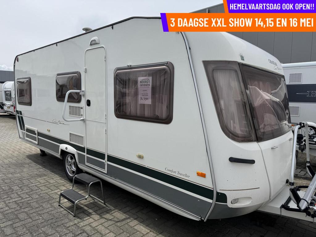 Chateau 520 CANTARA COMFORT TRAVEL, RONDZIT, ENKELE BEDDEN, Caravans en Kamperen, Caravans, Chateau, Rondzit, 7 tot 8 meter, Bedrijf