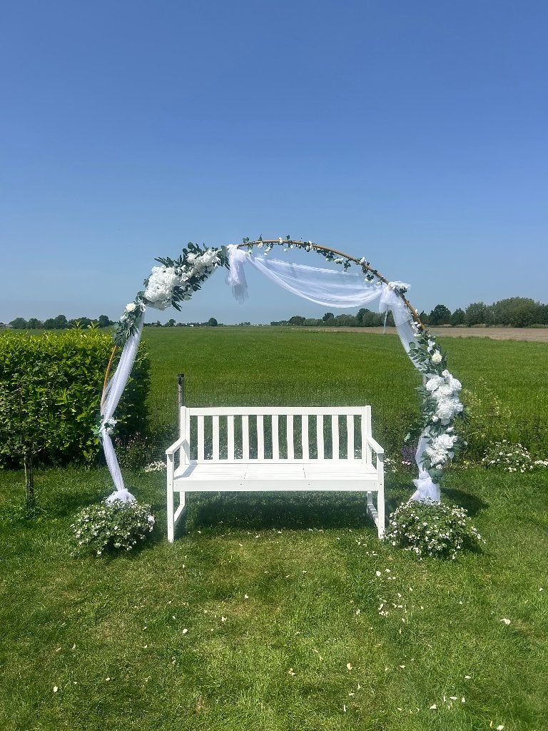 Bloemenboog bruiloft incl. Extra bloemenversiering decoratie, Ophalen, Inclusief kunstbloemen, Kunstbloem, Kunststof