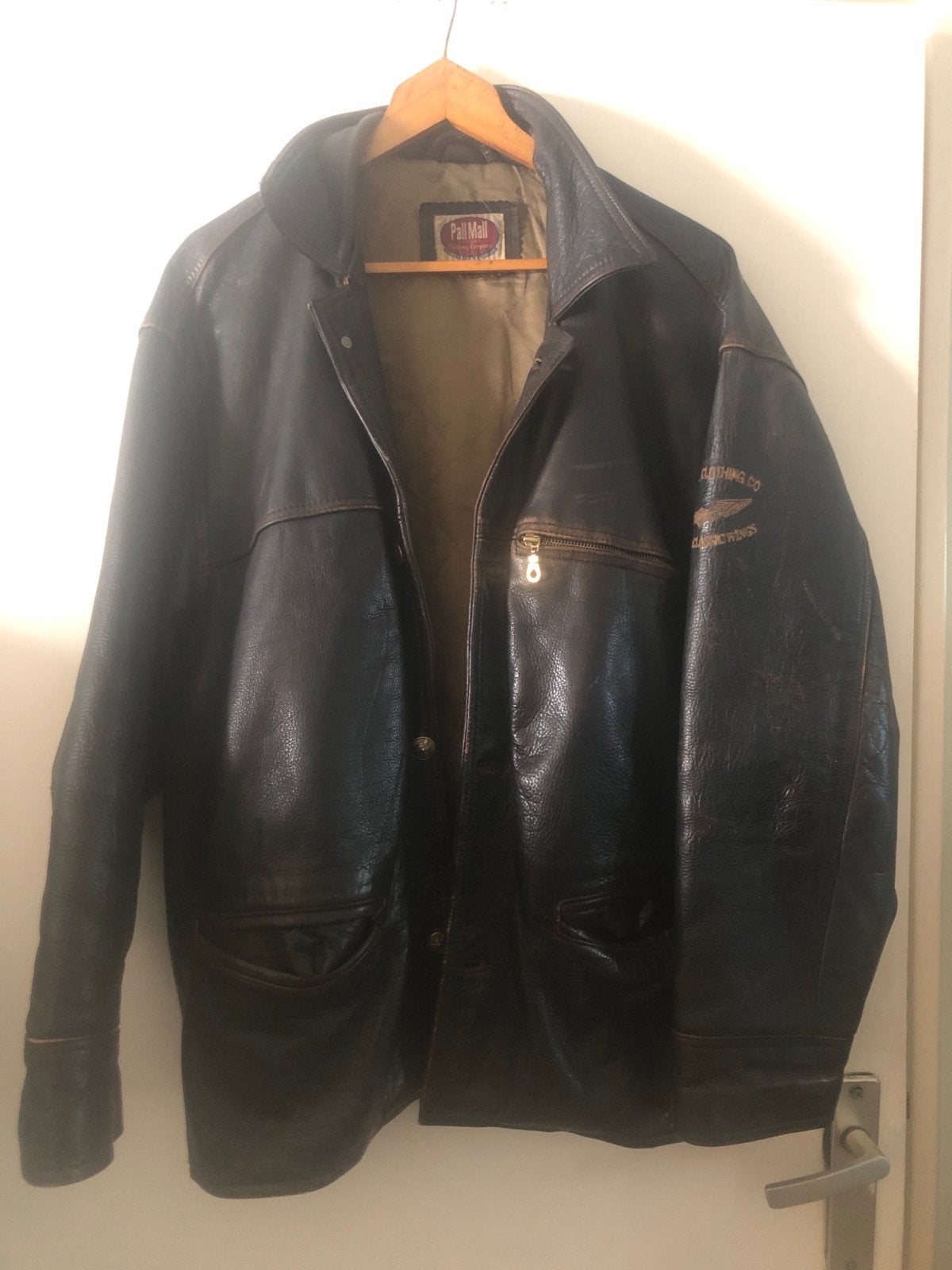 Pall Mall Vintage Leren Jas - Maat L - Bruin, Kleding | Heren, Ophalen of Verzenden, Gedragen, Maat 52/54 (L), Bruin