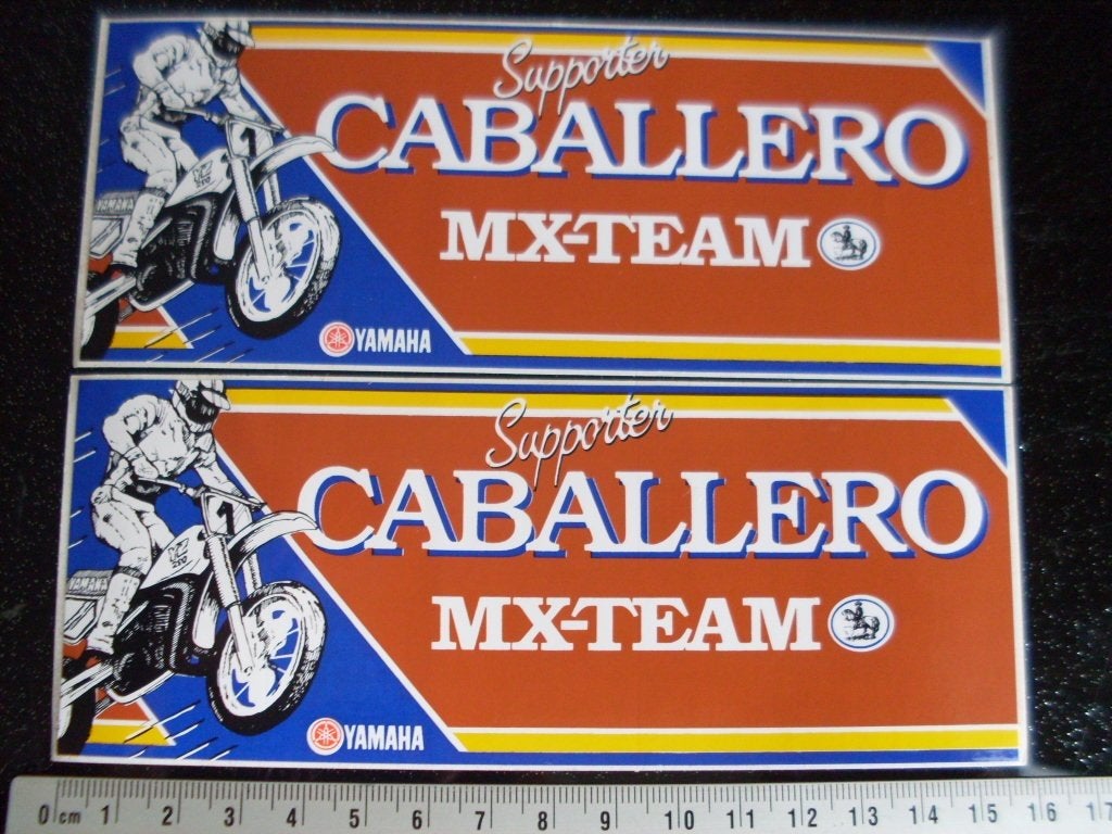 2x sticker caballero mx-team yamaha motorcross motocross, Verzenden, Zo goed als nieuw, Sport