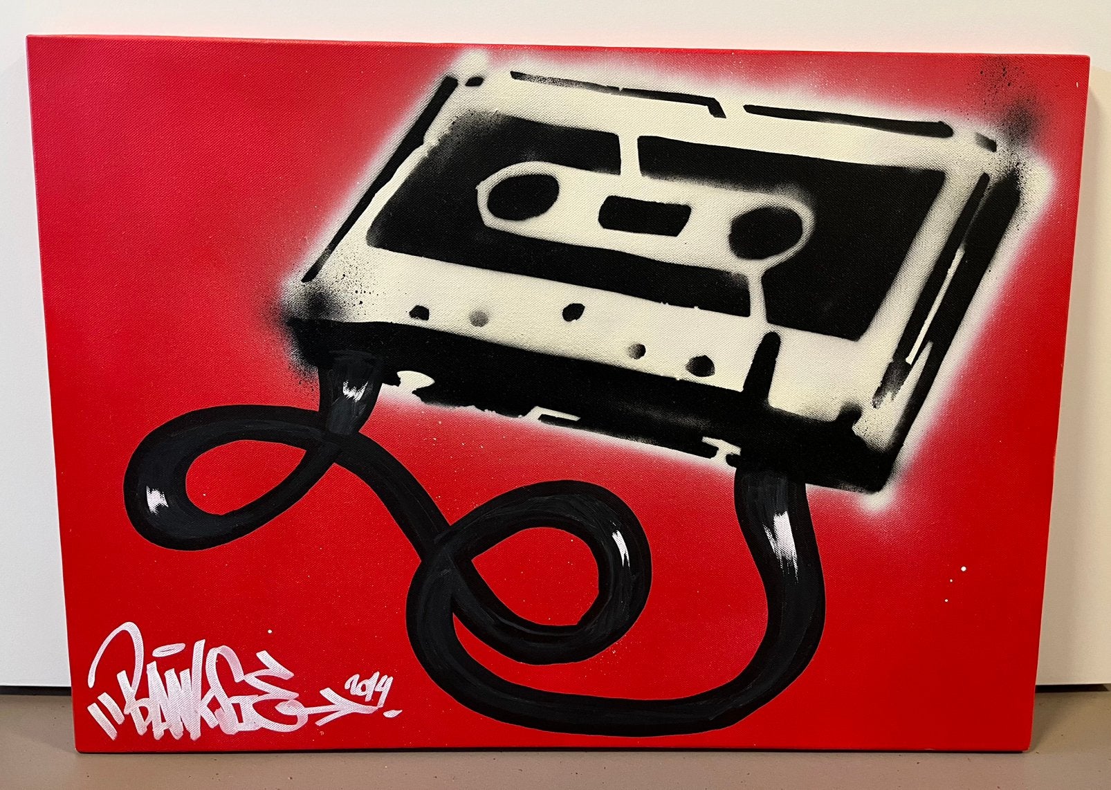 Graffiti op doek 50x70x2 cm, Antiek en Kunst, Kunst | Schilderijen | Modern, Ophalen of Verzenden