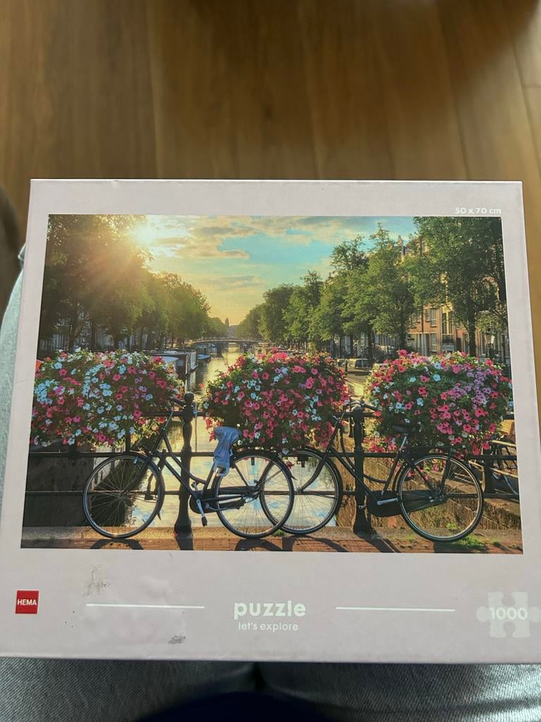 Hema Legpuzzel Amsterdam Gracht 1000 stukjes, Hobby en Vrije tijd, Denksport en Puzzels, Ophalen of Verzenden, 500 t/m 1500 stukjes