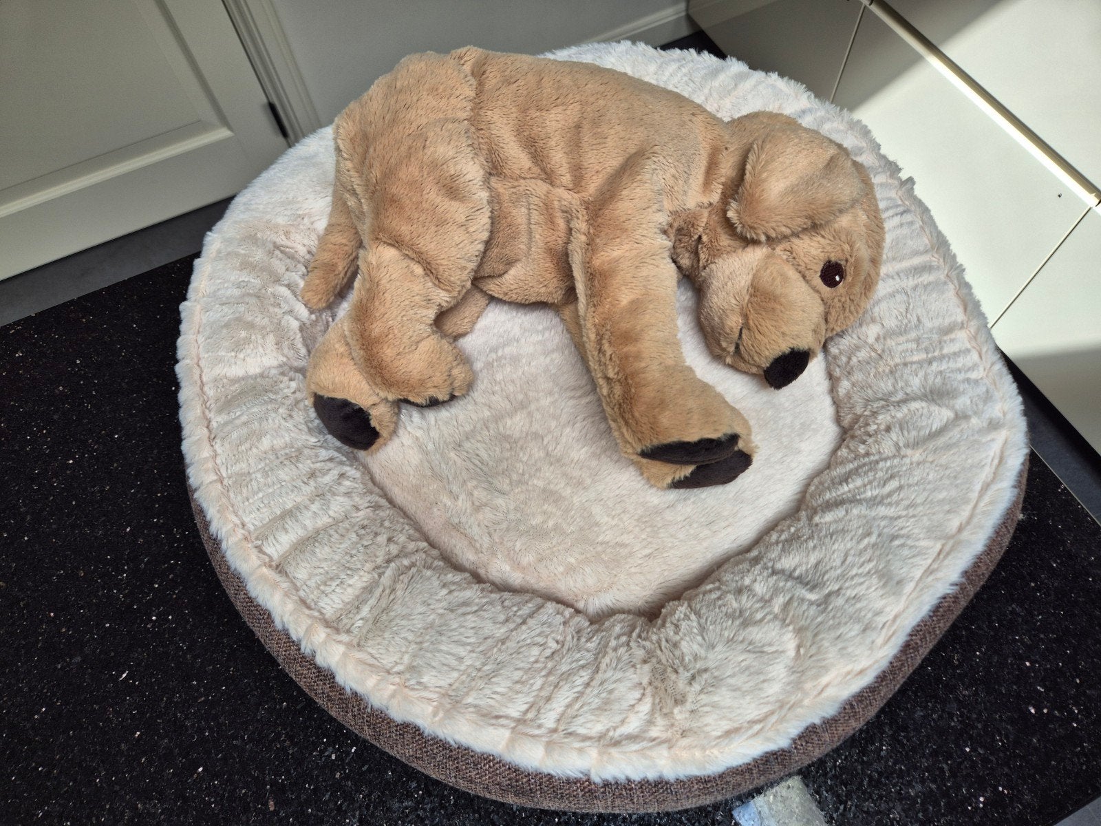 Luxe honden- of kattenmand Ionto – als nieuw – crème/beige, Dieren en Toebehoren, Ophalen of Verzenden, Zo goed als nieuw, Pluche