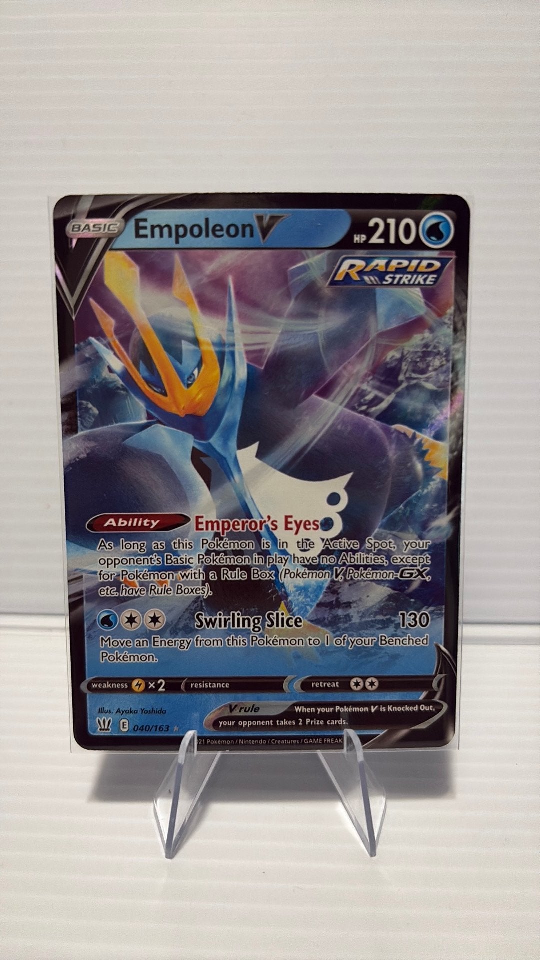 Empoleon V 040/163 Battle Styles Pokémon Kaart NM, Ophalen of Verzenden, Zo goed als nieuw, Losse kaart