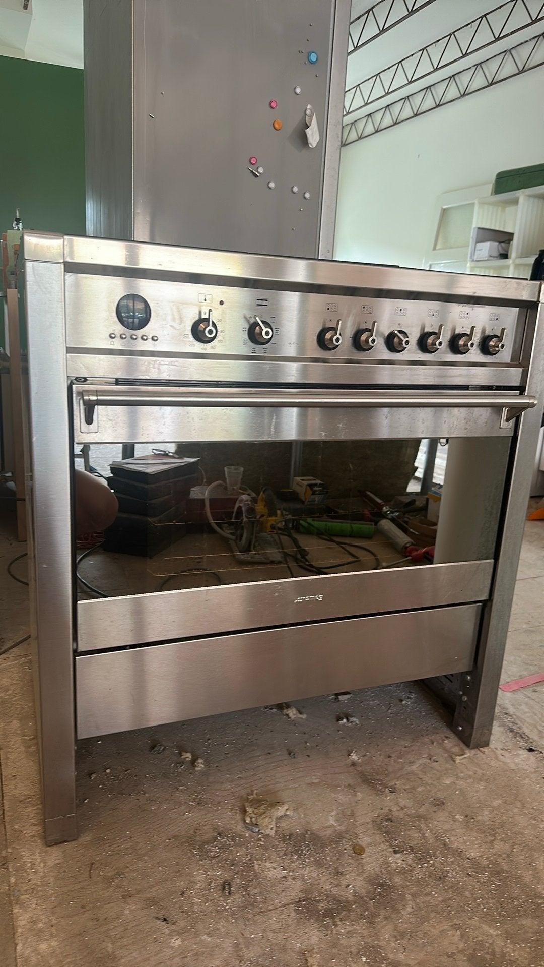 Smegg fornuis 6 pits plus oven, Witgoed en Apparatuur, Fornuizen, Ophalen, Gebruikt, 60 cm of meer, Gas