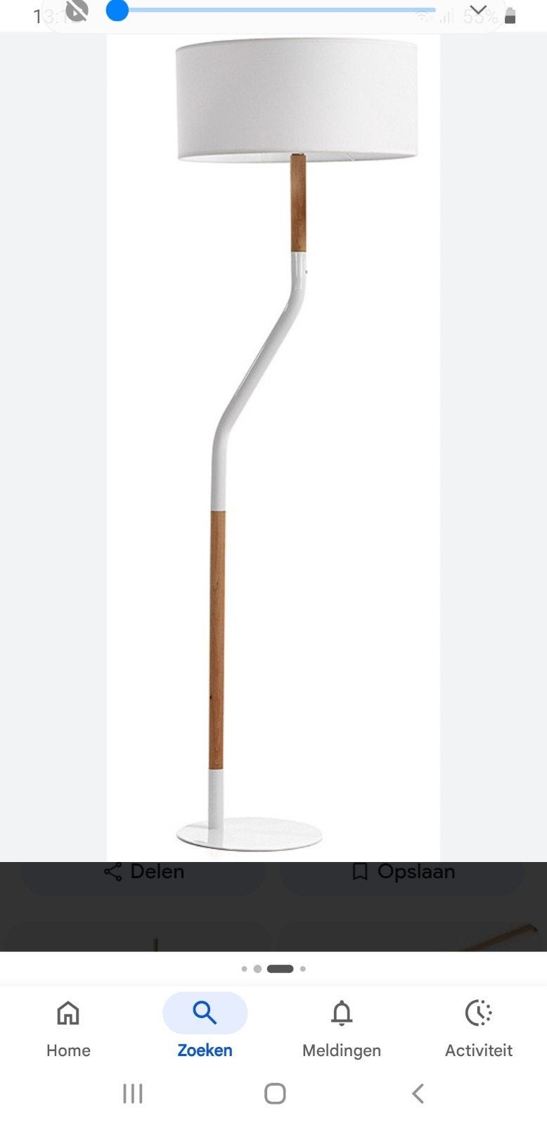 Laforma vloerlamp hout metaal, Ophalen, Zo goed als nieuw, Hout