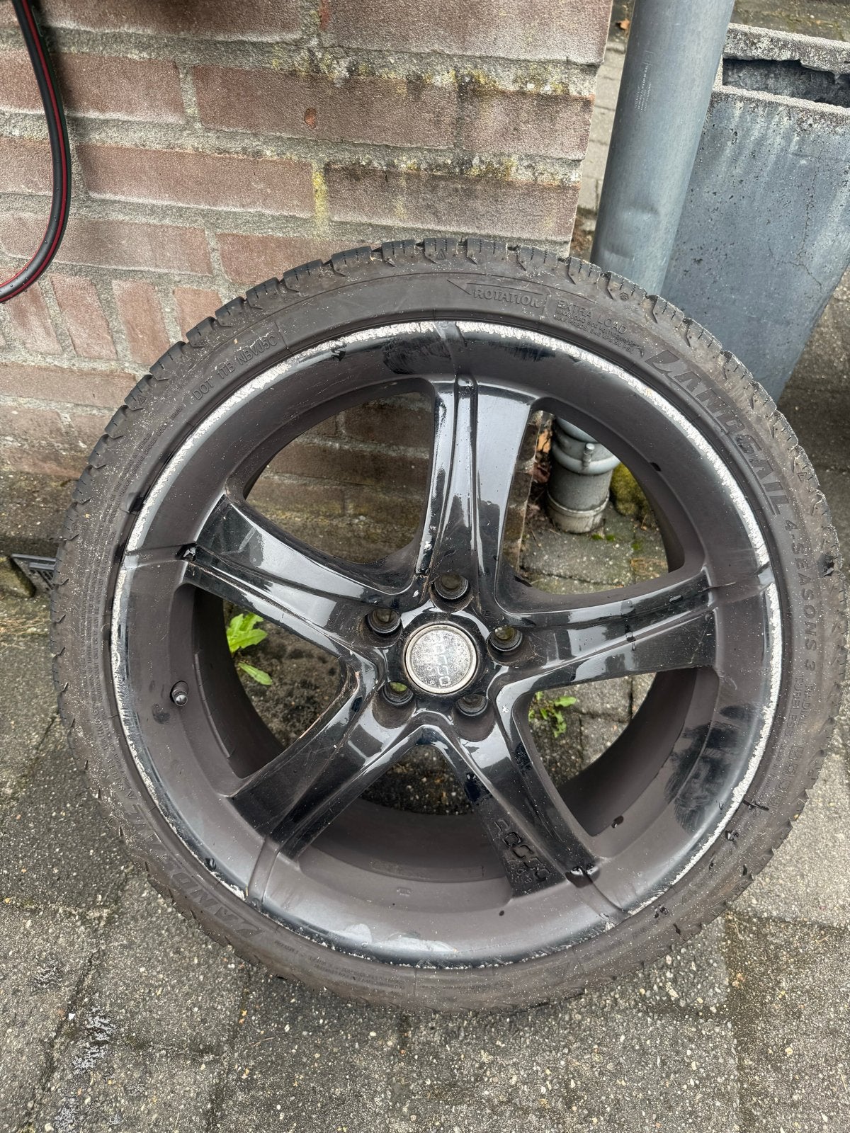 Gebruikte 17 inch velgen met All Season banden, Ophalen, Gebruikt, Banden en Velgen, 17 inch