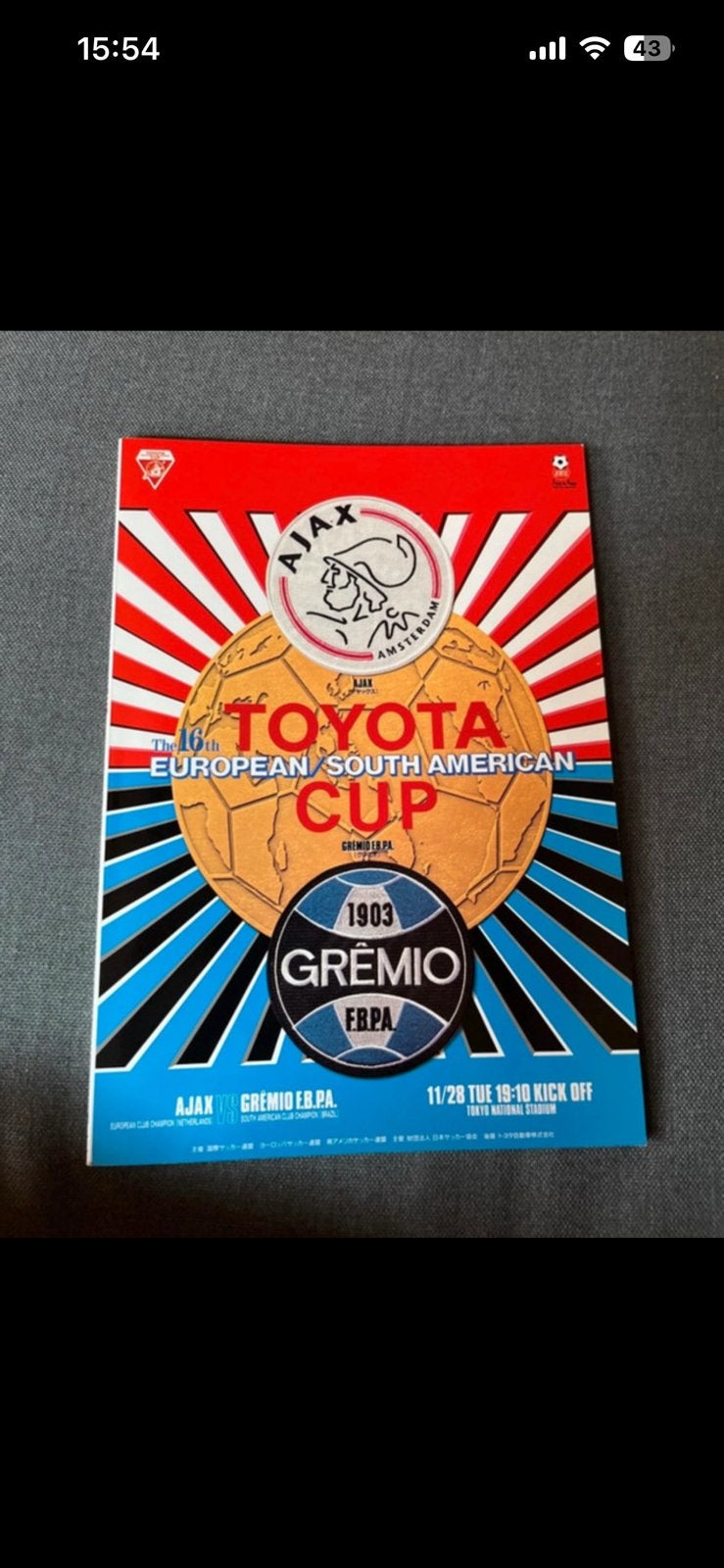Ajax vs Gremio, Ophalen of Verzenden, Zo goed als nieuw, Ajax, Boek of Tijdschrift