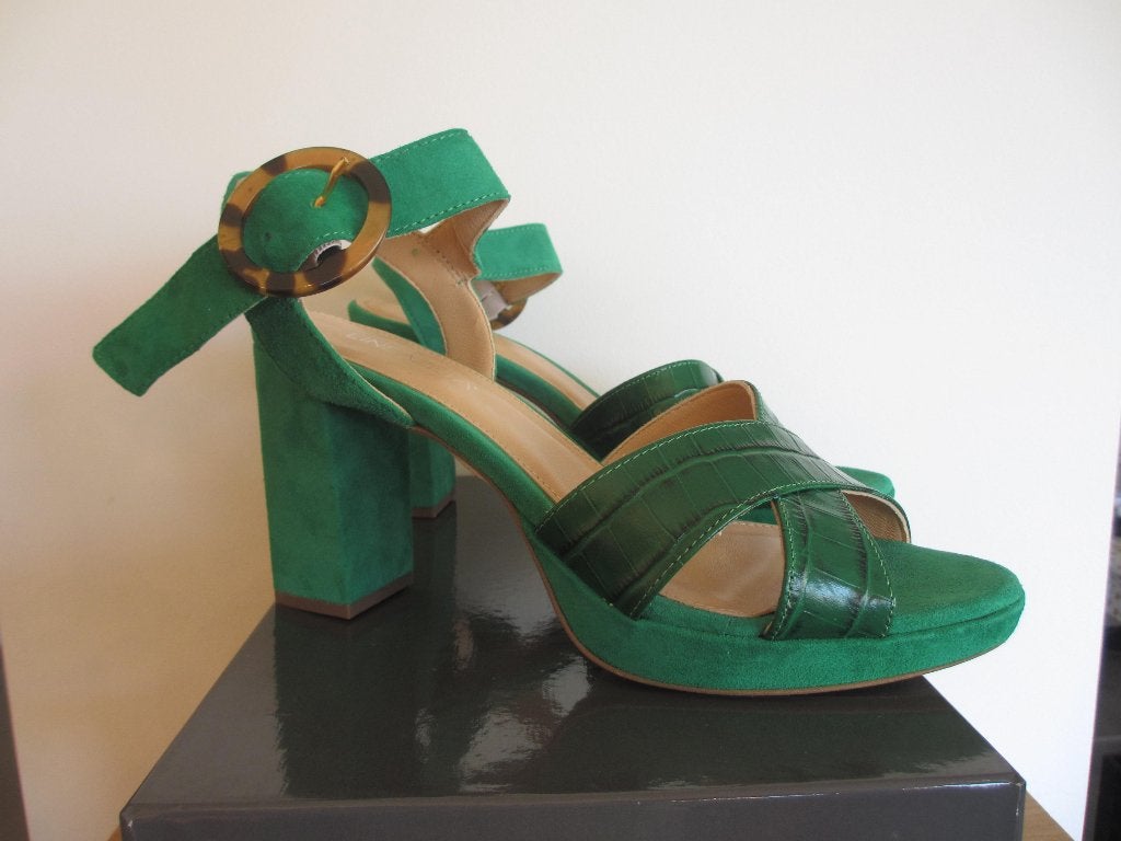Linea Zeta plateau sandalen groen mt 41 NIEUW, Nieuw, Linea Zeta, Groen, Sandalen of Muiltjes