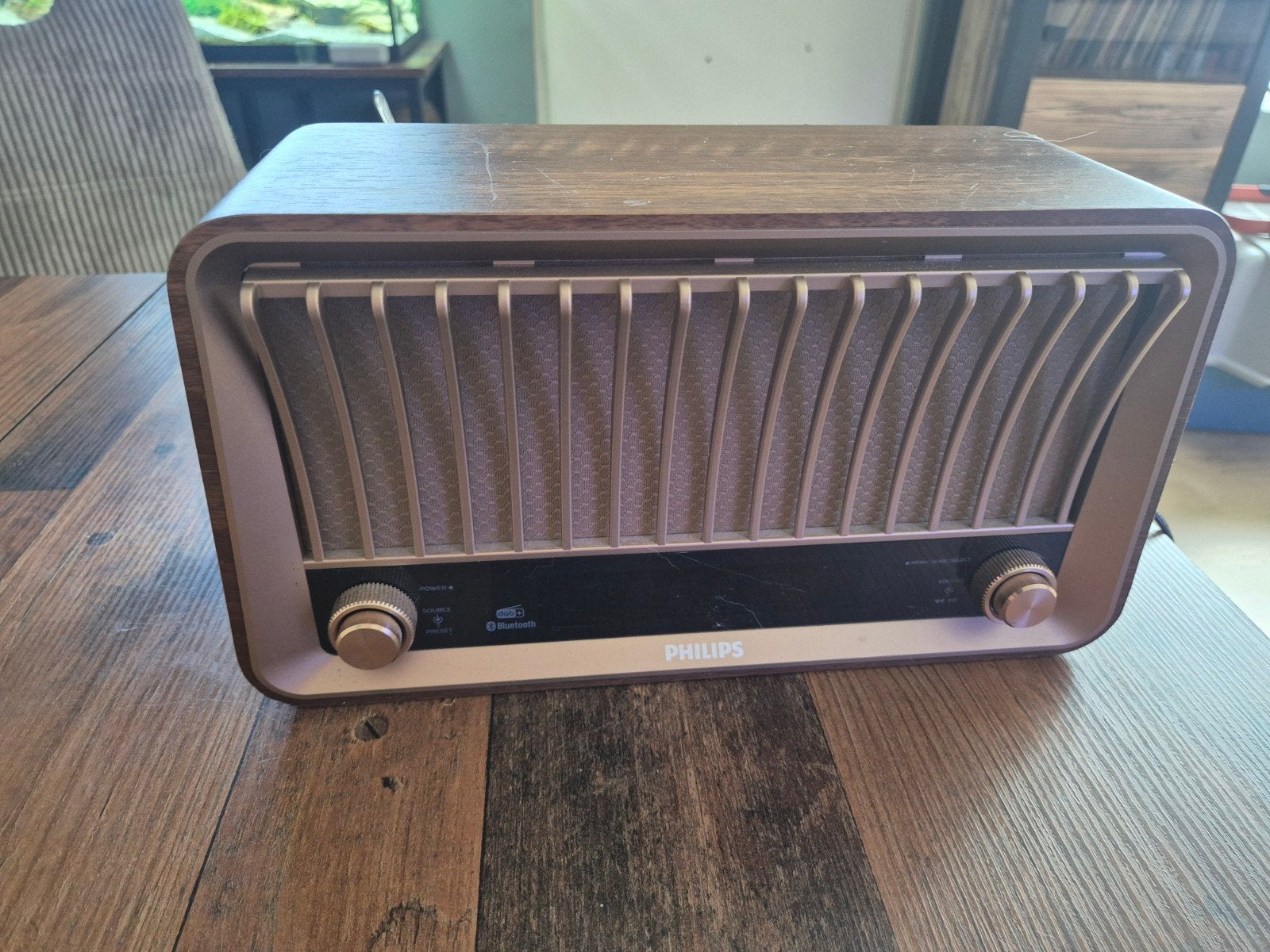 Philips Radio met Bluetooth - Houten Retro Design, Ophalen