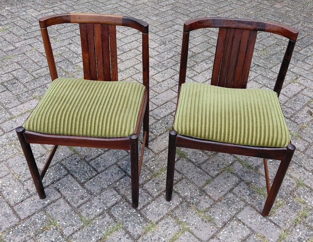 Eetkamerstoelen - Deens / Scandinavisch jaren "60 WD-021, Huis en Inrichting, Stoelen, Ophalen, Gebruikt, Twee, Bruin