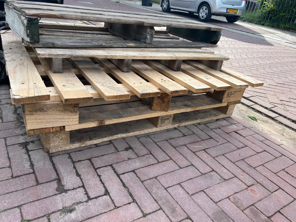 Gebruikte Pallets - Diverse Maten en Condities, Ophalen, Gebruikt, 50 mm of meer, Minder dan 200 cm