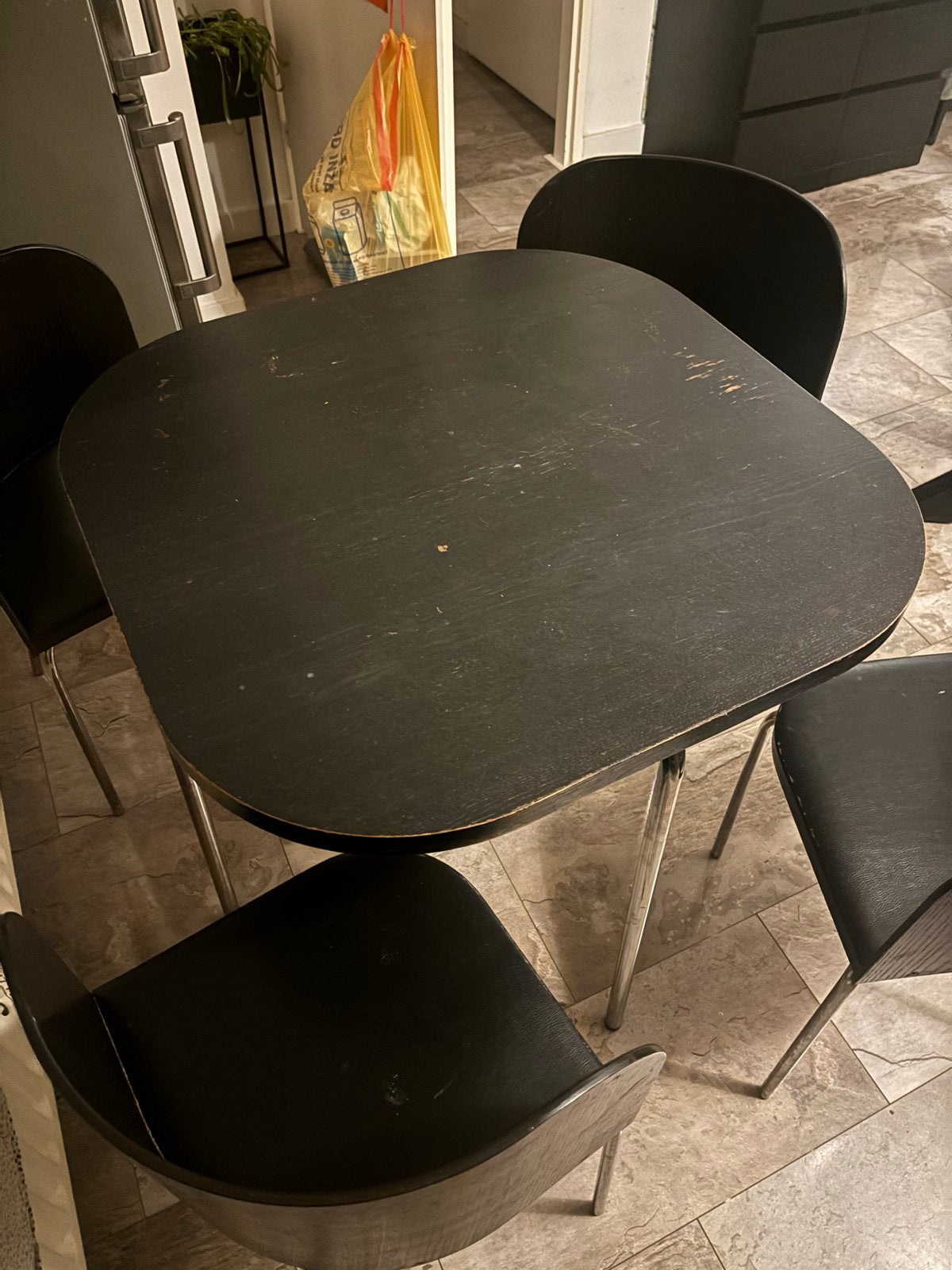 Vintage ikea eettafel set, Huis en Inrichting, Tafels | Eettafels, Ophalen, Gebruikt, Vierkant, 50 tot 100 cm