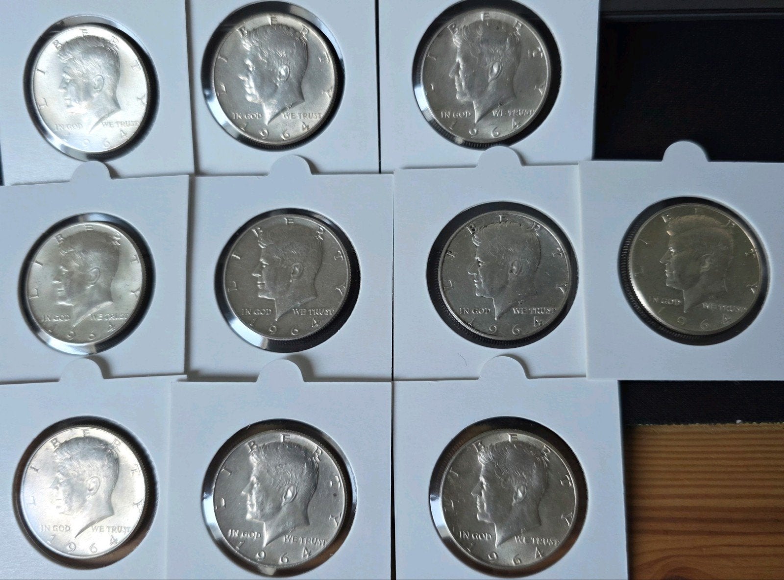 10x halve dollar 1964 Amerika, Verzenden, Noord-Amerika, Losse munt, Zilver
