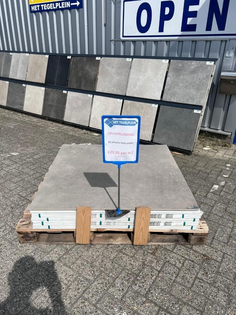 vloertegels 120x120 restpartij 23m2, Ophalen, 60 cm of meer, Nieuw, 10 m² of meer
