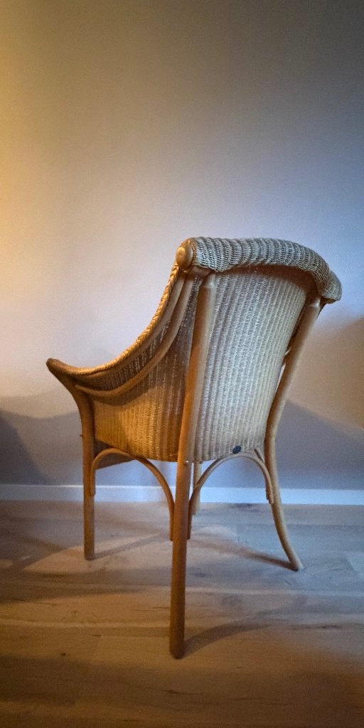 Te koop: 4 eetkamer stoelen, Ophalen, Gebruikt, Bruin, Riet of Rotan