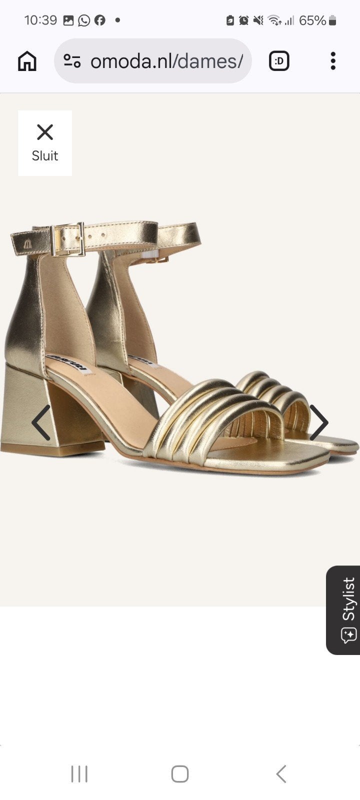 Maruti gouden hakken, Kleding | Dames, Schoenen, Overige kleuren, Zo goed als nieuw, Maruti, Sandalen of Muiltjes