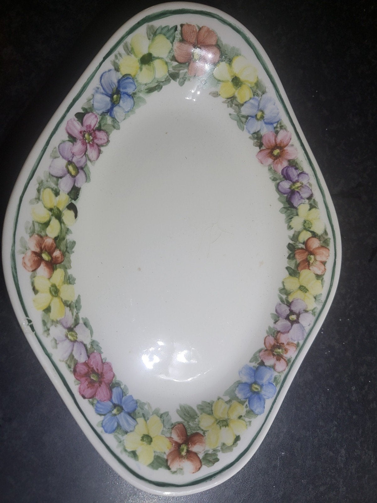 Mooi Wedgwood schaaltje Barlaston met bloemendecoratie, Ophalen of Verzenden