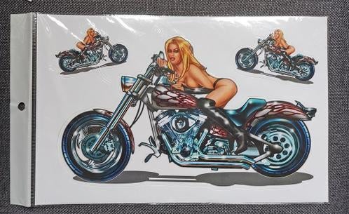 set 3x Sexy Pin Up Angel Girl Auto Motor Sticker, Ophalen of Verzenden
