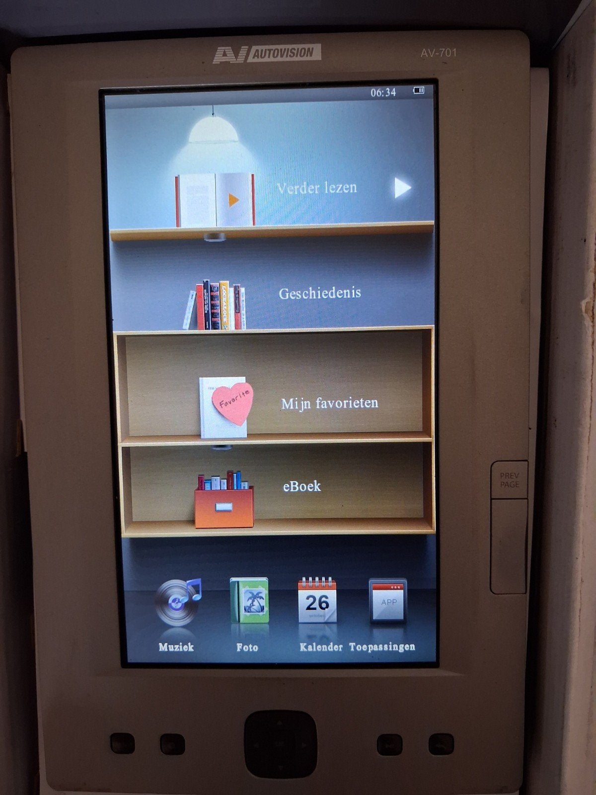AV Autovision AV-701 E-Reader 7 inch, Computers en Software, Uitbreidbaar geheugen, AV Autovision, Ophalen of Verzenden, Zo goed als nieuw