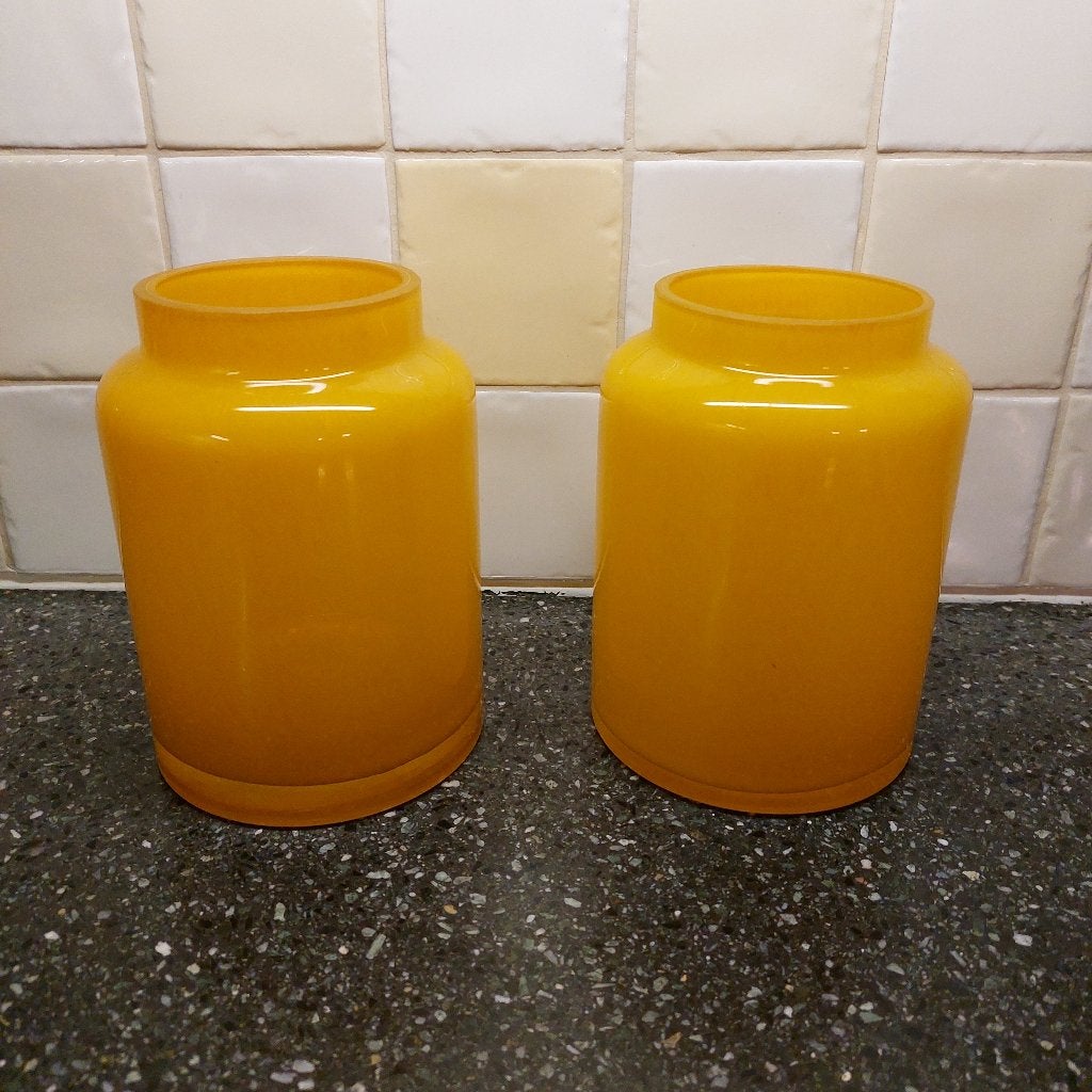 Oranje glazen vazen, Huis en Inrichting, Woonaccessoires | Vazen, Ophalen of Verzenden, Nieuw, Oranje, Glas