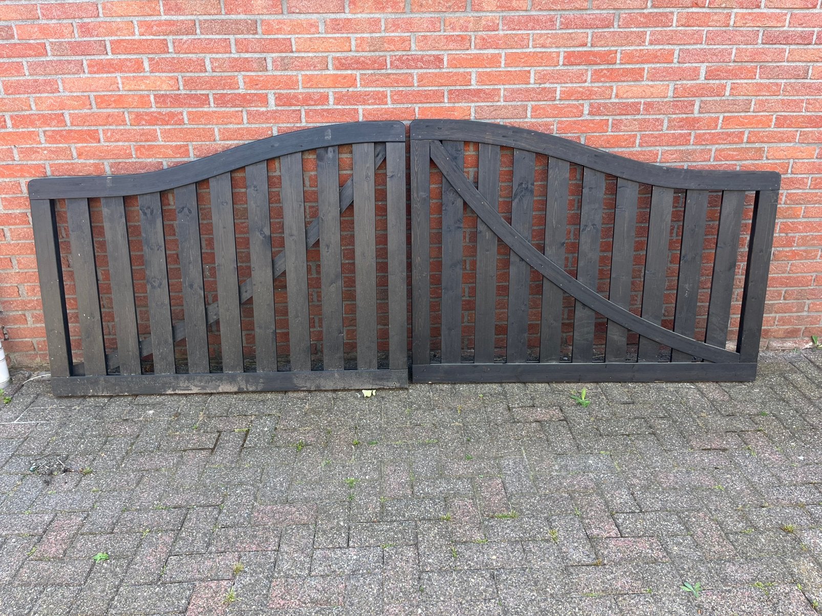 Dubbel poort 3 meter breed, Tuin en Terras, Ophalen of Verzenden, Zo goed als nieuw, IJzer
