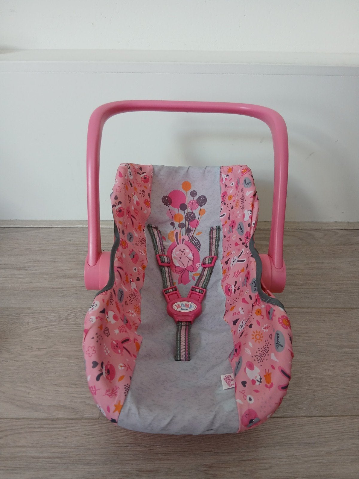 Baby Born poppenstoel/autostoel roze, Autogordel, Zo goed als nieuw, 0 t/m 13 kg, Ophalen
