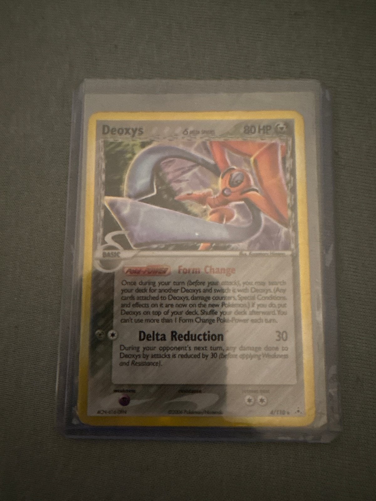 Pokémon Kaart Deoxys Holo Rare Delta Species 4/110, Hobby en Vrije tijd, Verzamelkaartspellen | Pokémon, Ophalen of Verzenden