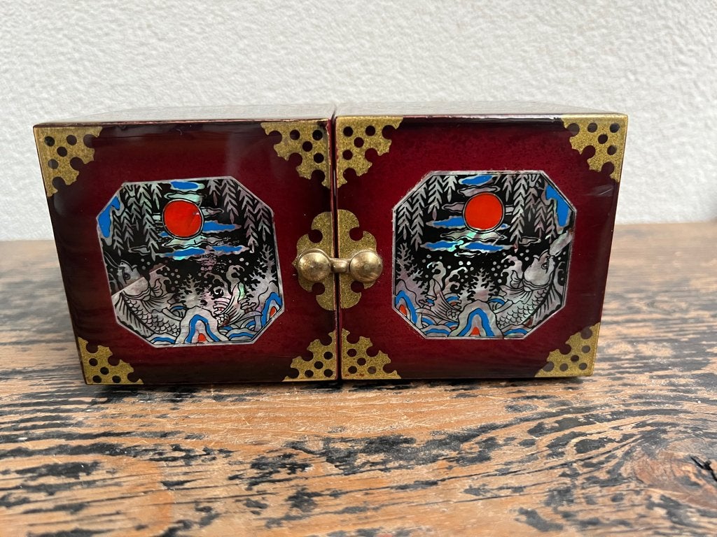Chinese doos chinees sieradenkist kist sieraden, Verburgt Vintage, Gebruikt, Ophalen of Verzenden, https://verburgtvintage.nl/#contact