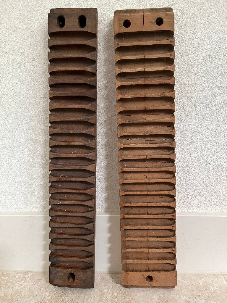 Antieke houten sigarenmallen / sigarenplanken, Ophalen