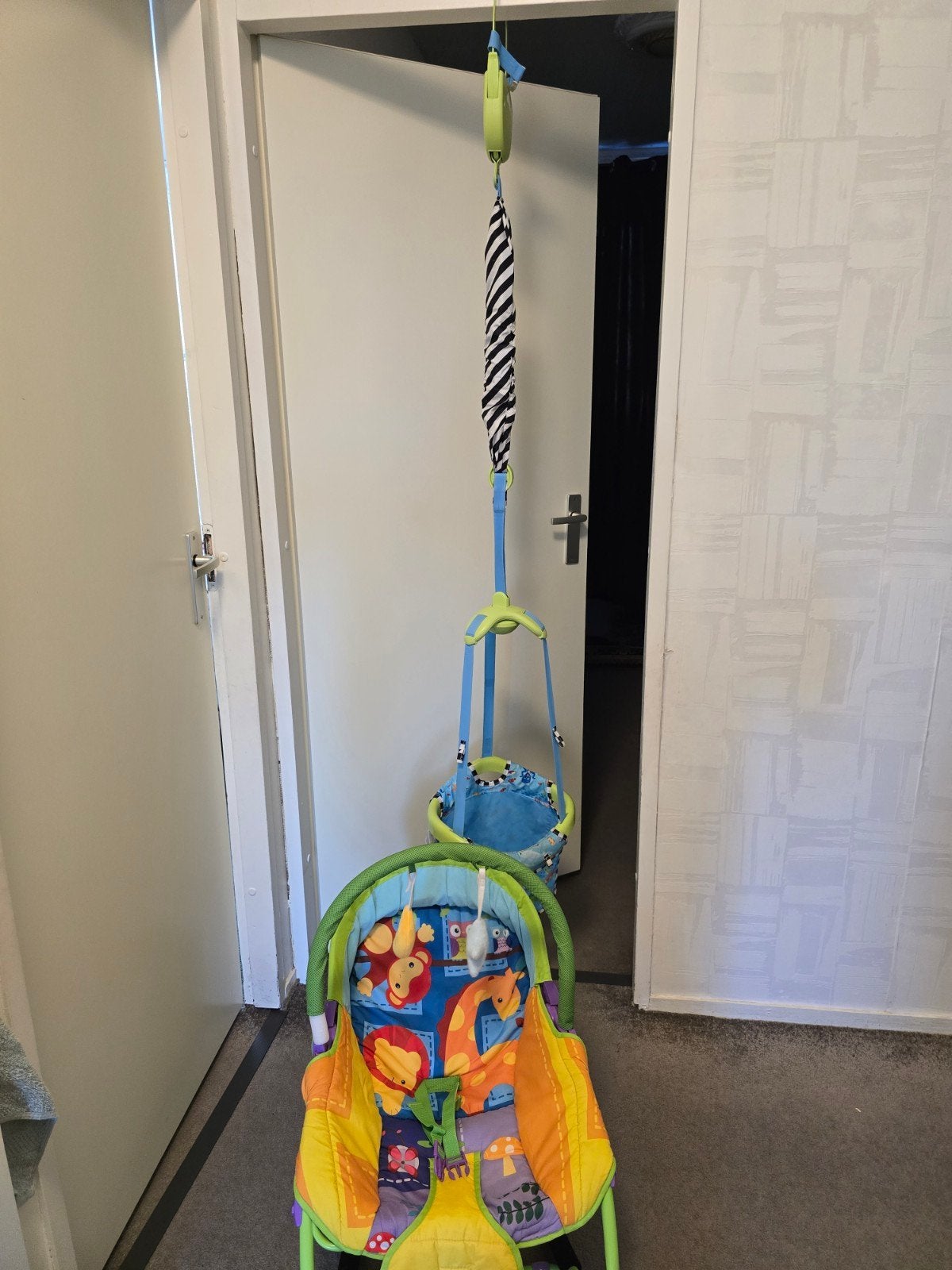 Baby Bouncer en Schommelstoel Set - Zo goed als nieuw, Ophalen of Verzenden, Nieuw