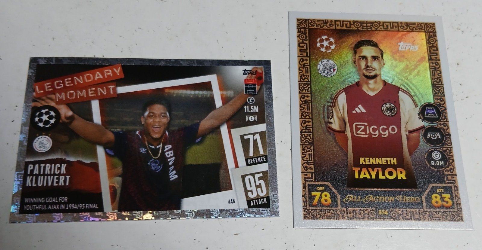 Ajax Voetbalplaatjes Collectie - Topps, Donruss, Panini, Verzamelen, Ophalen of Verzenden, Gebruikt, Ajax, Spelerskaart