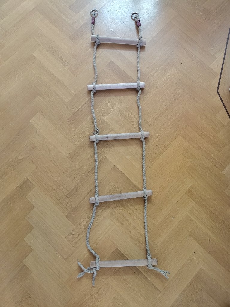 Houten touwladder klimladder, Ophalen of Verzenden, Gebruikt, Klimnet
